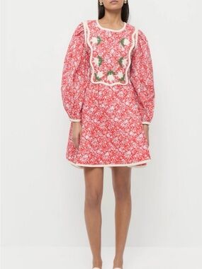 NWT Loeffler Randall Laney red floral dress